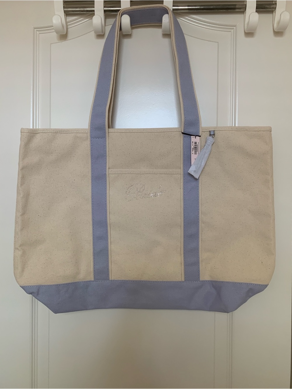 Victoria’s Secret Canvas Bridal Tote Bag – Crystal “Bride” Graphic – Wedding NWT